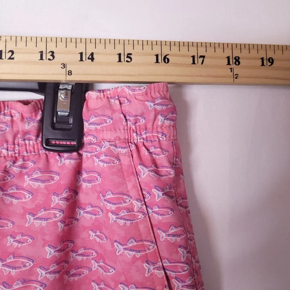 Peter Millar Swim Trunks Mens Large Red School Of Fish